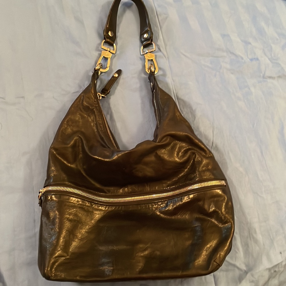 Hobo black leather shoulder bag